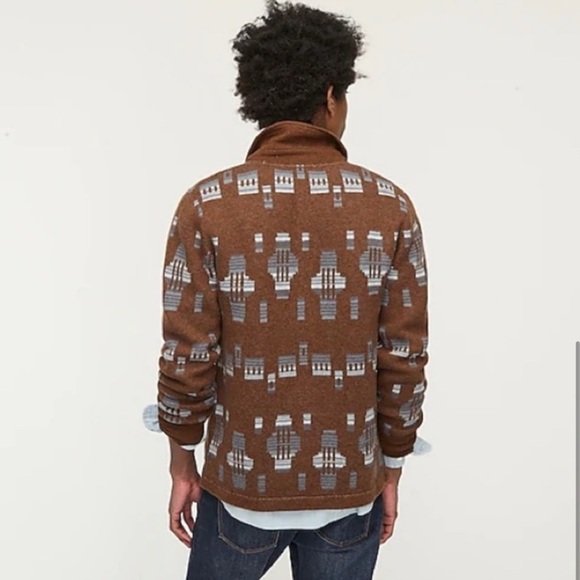 J. Crew Wallace & Barnes, Boiled Merino Wool Jacquard Chore Jacket - Picture 2 of 8